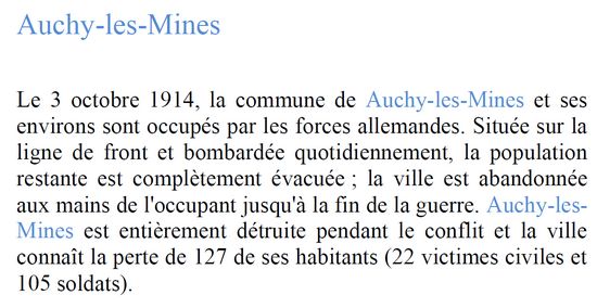 Ne pas oublier photos auchy_les_mines 1914 1918